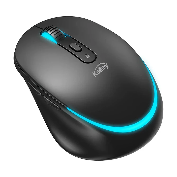 Mouse Kalley Recargable Ergonómico USB Negro