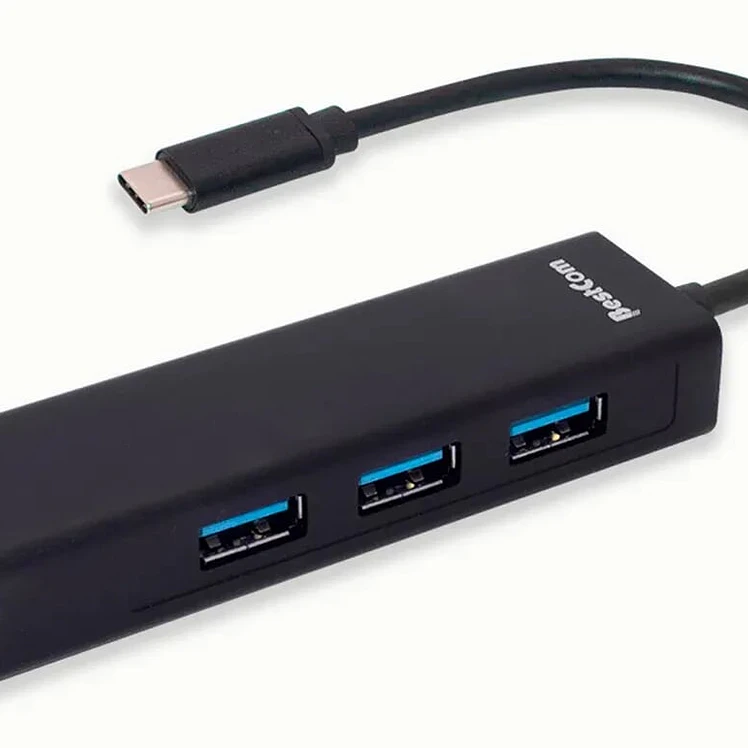 Hub Bestcom 4 En 1 A 3 USB 3. Rj-45