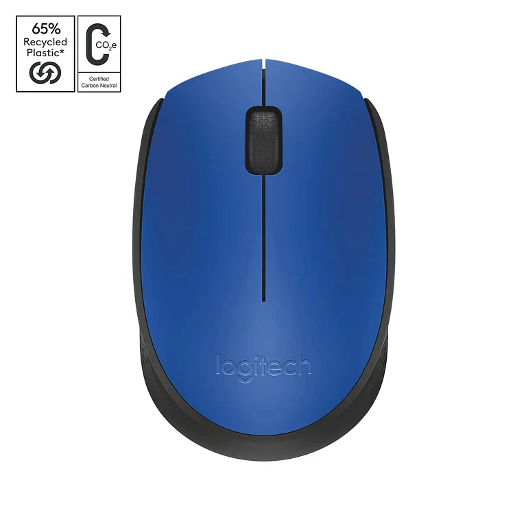 Mouse Logitech Inalámbrico Óptico M170 Azul