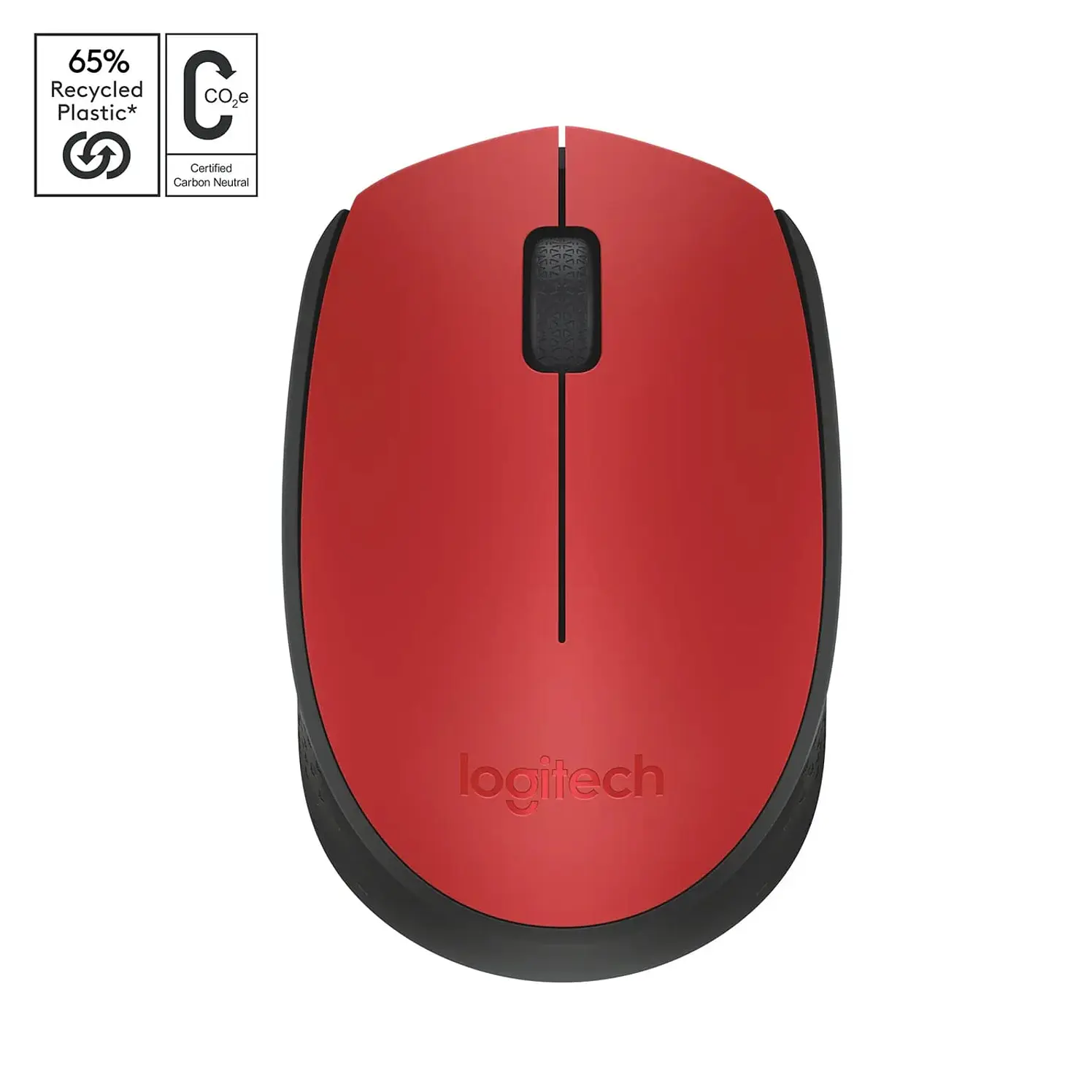 Mouse Logitech Inalámbrico Óptico M170 Rojo