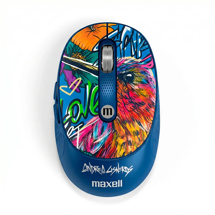 Mouse Maxell Inalámbrico Óptico 320 Colibrí Azul