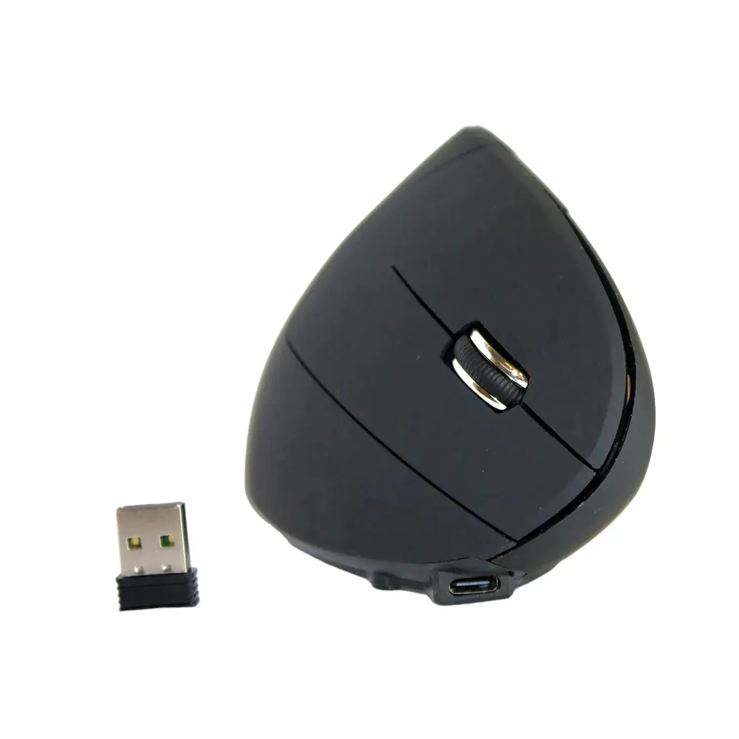 Mouse Xkim Ergonómico Vertical X Recargable Negro