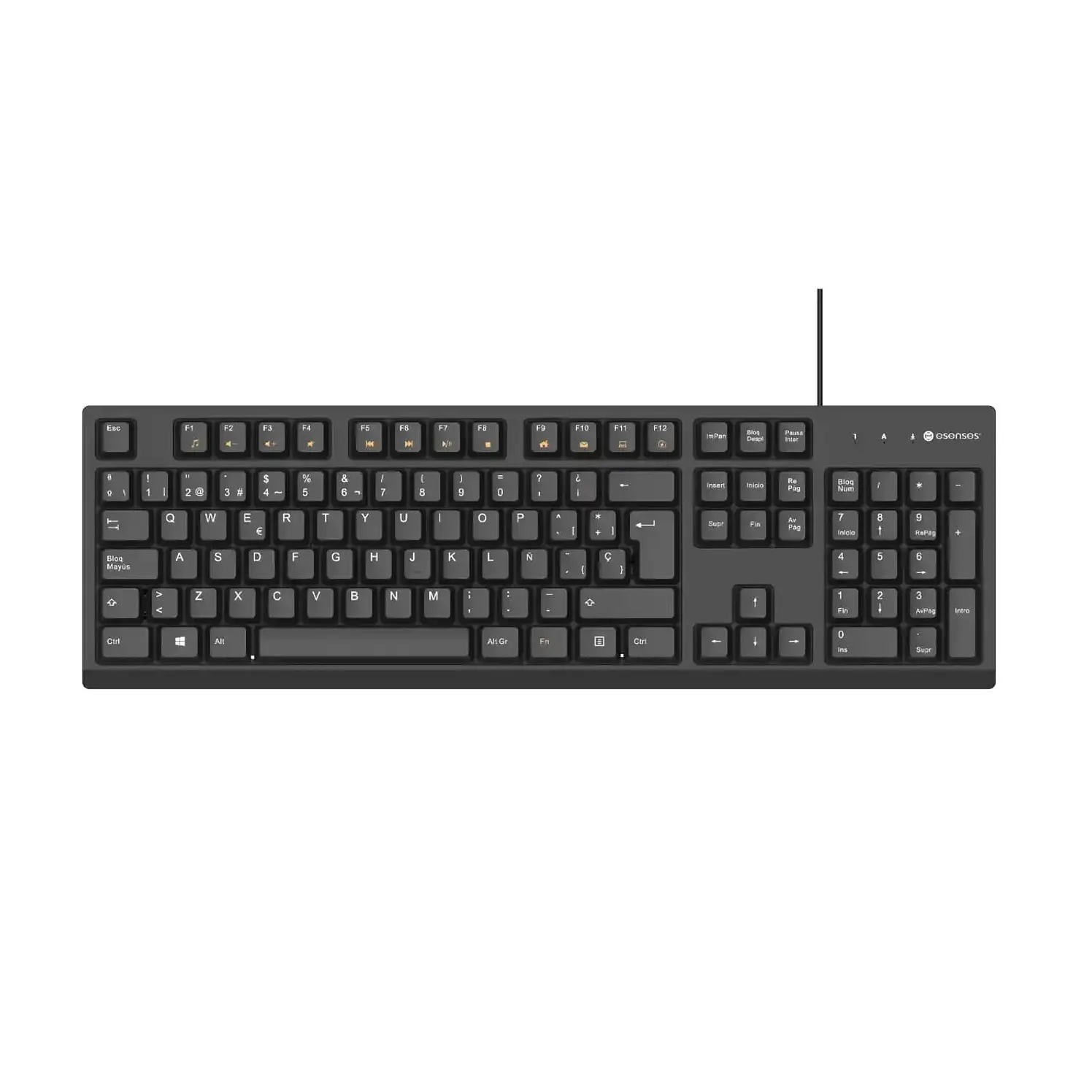 Teclado Esenses Alámbrico Negro