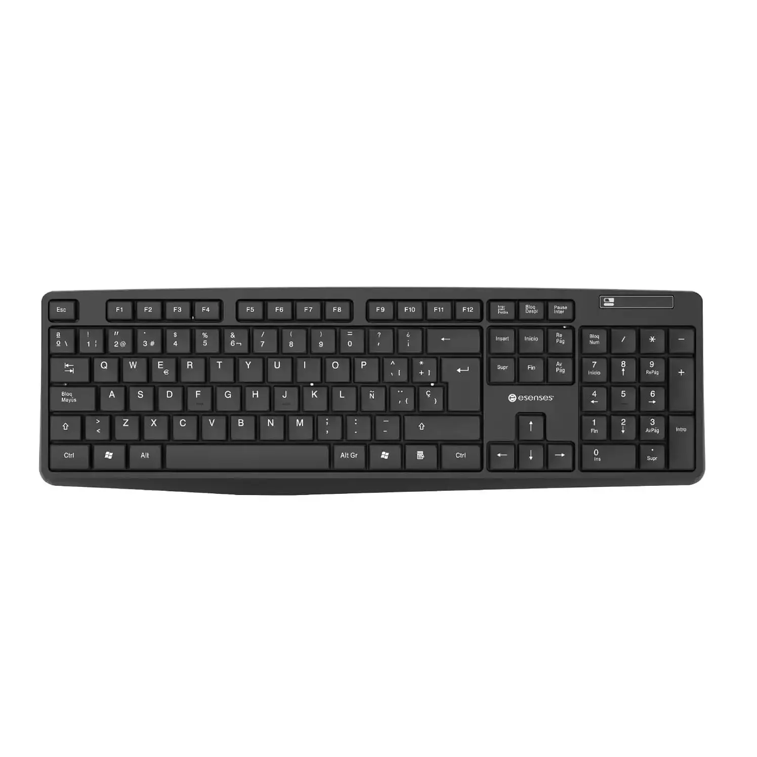Teclado Esenses Inalámbrico Negro