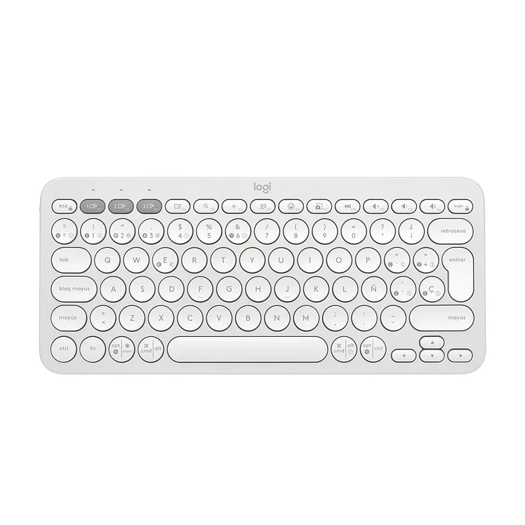 Teclado Logitech Inalámbrico Bluetooth K380S Blanco