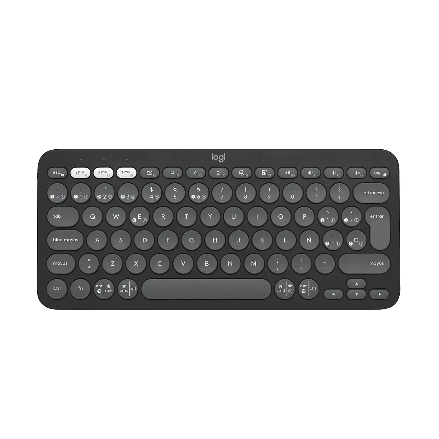 Teclado Logitech Inalámbrico Bluetooth K380S Negro
