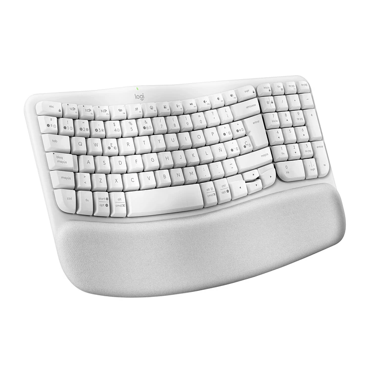 Teclado Logitech Inalámbrico Bluetooth USB Wave Keys Blanco