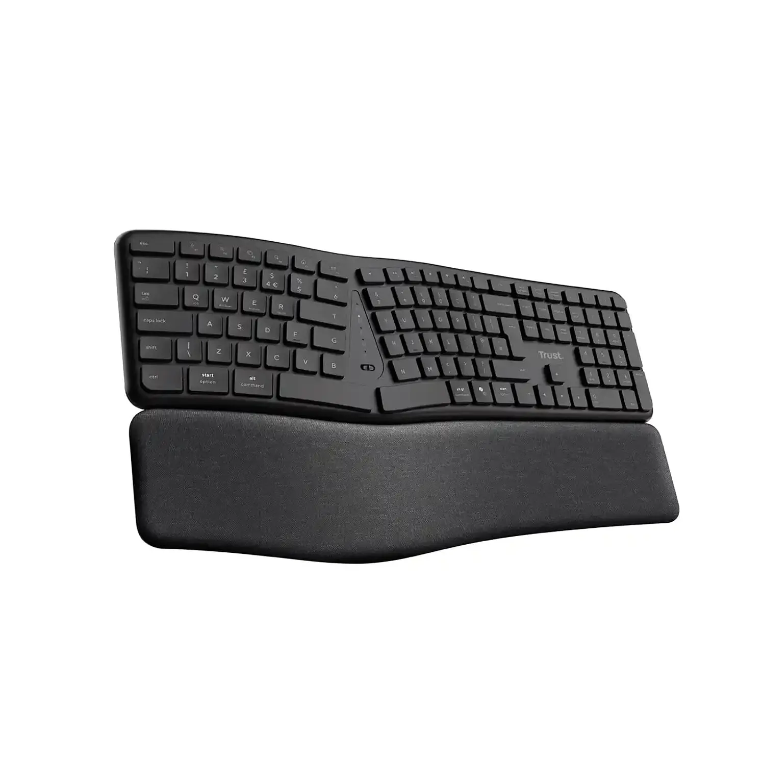 Teclado Trust USB Ergonómico Keyra Multidispositivo