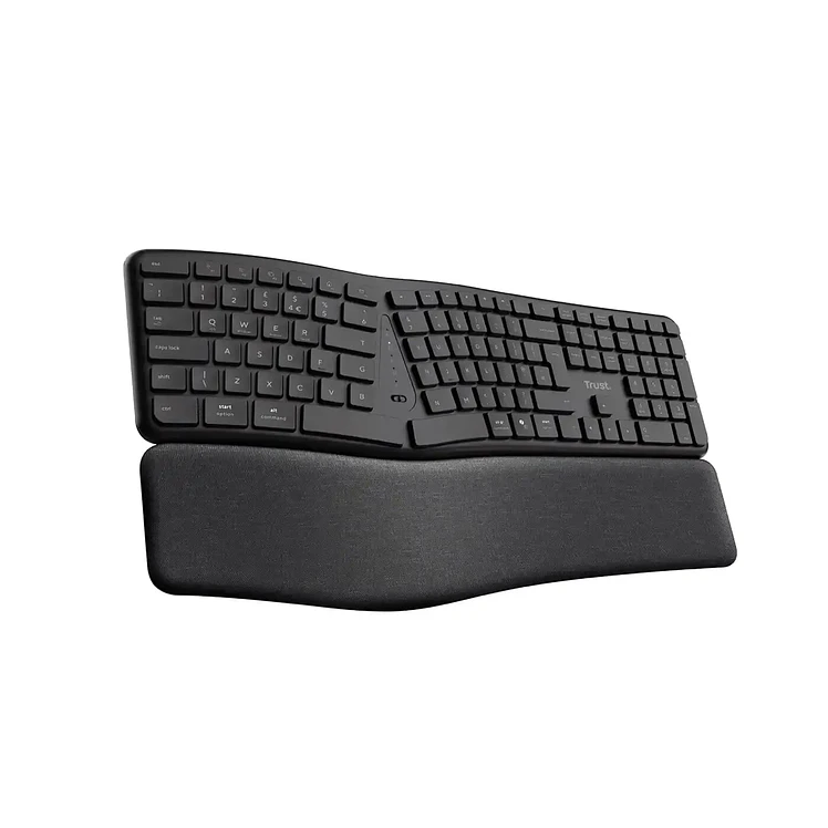 Teclado Trust USB Ergonómico Keyra Multidispositivo