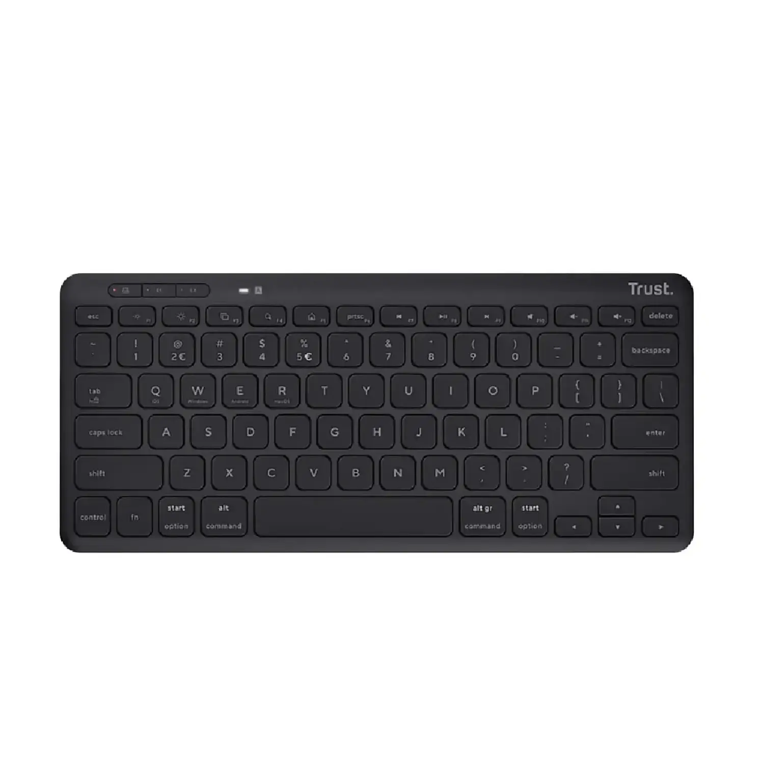 Teclado Trust Inalámbrico Lyra Multidispositivo Negro