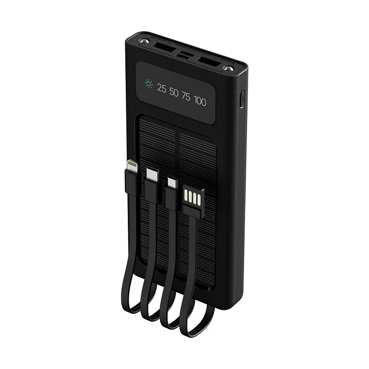 Batería Panel Solar Xtech 30.000 Mah 111 W Lightning Negro