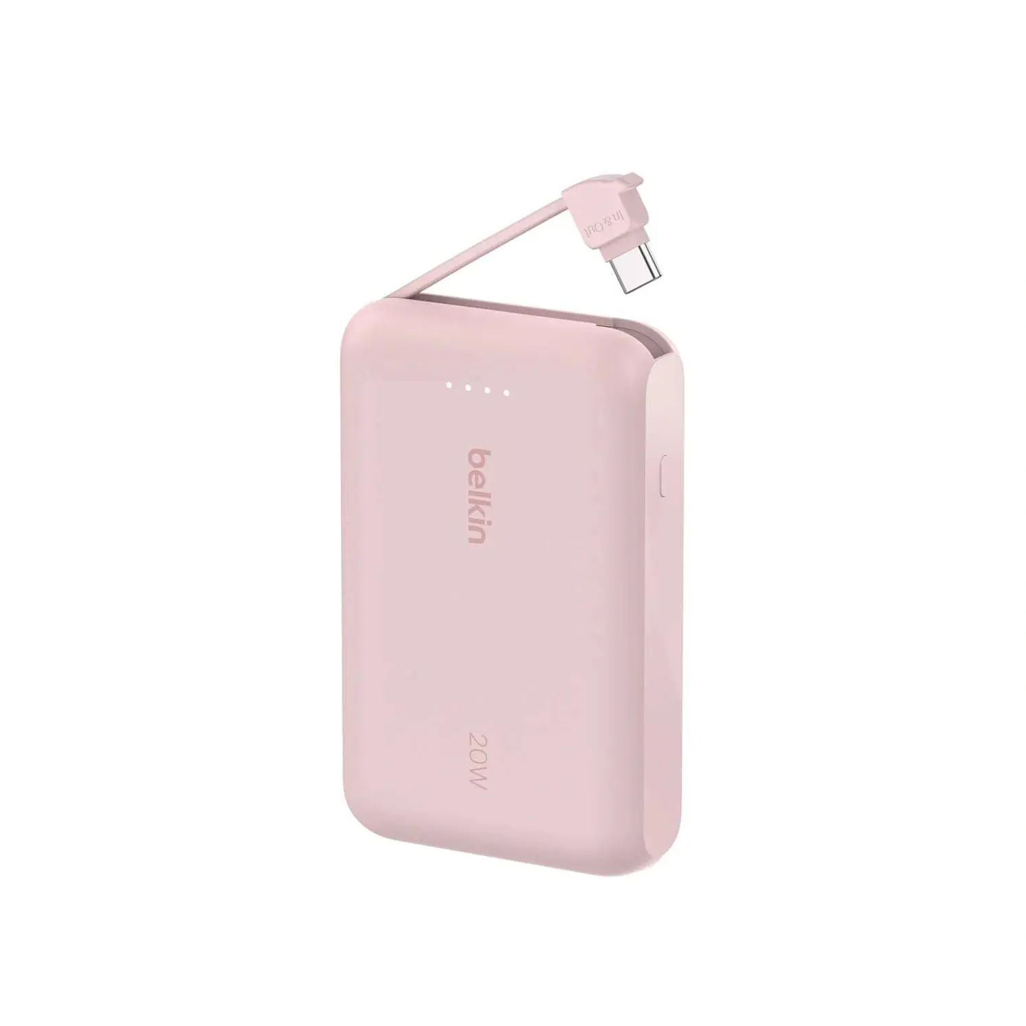 Batería Recargable Belkin 10.000 Mah 20 W Cable Usbc Rosado