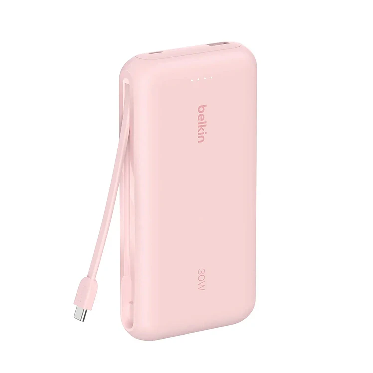 Batería Recargable Belkin 20.000 Mah 30 W Cable Usbc Rosado