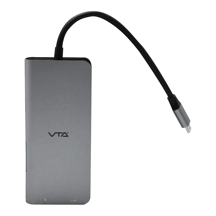 Adaptador Vta Multipuerto 8 1 Usbc A HDMI Rj 45 3 Sd Sd