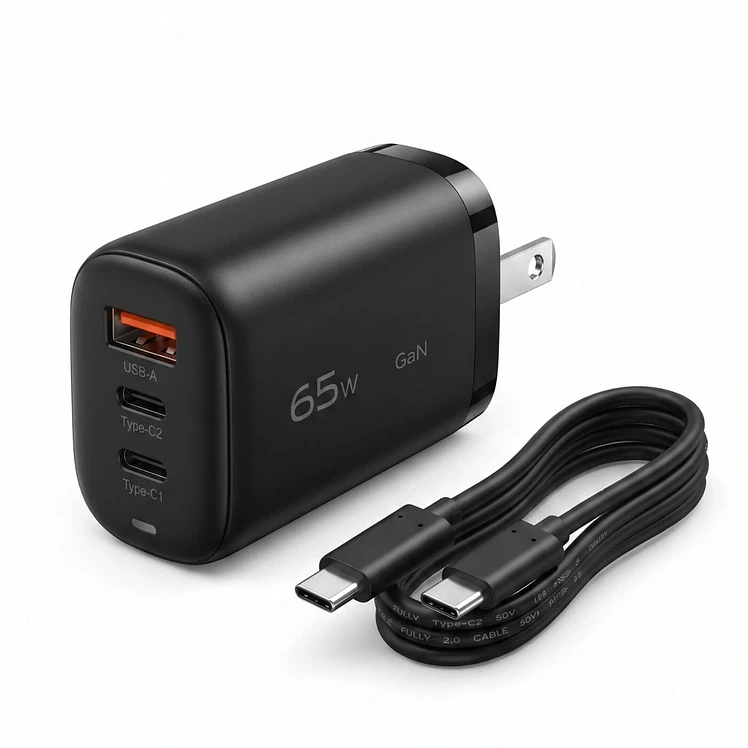 Adaptador Cargador Bestcom 65W 40W 15W 10W 100W 1,0 Negro