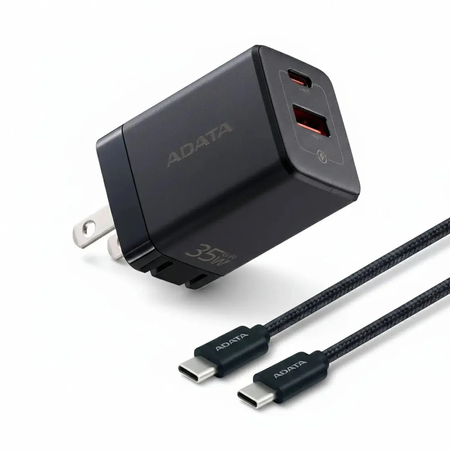 Adaptador Cargador Pared Adata Dual 35 W 20 W 15 W 2.0 Negro