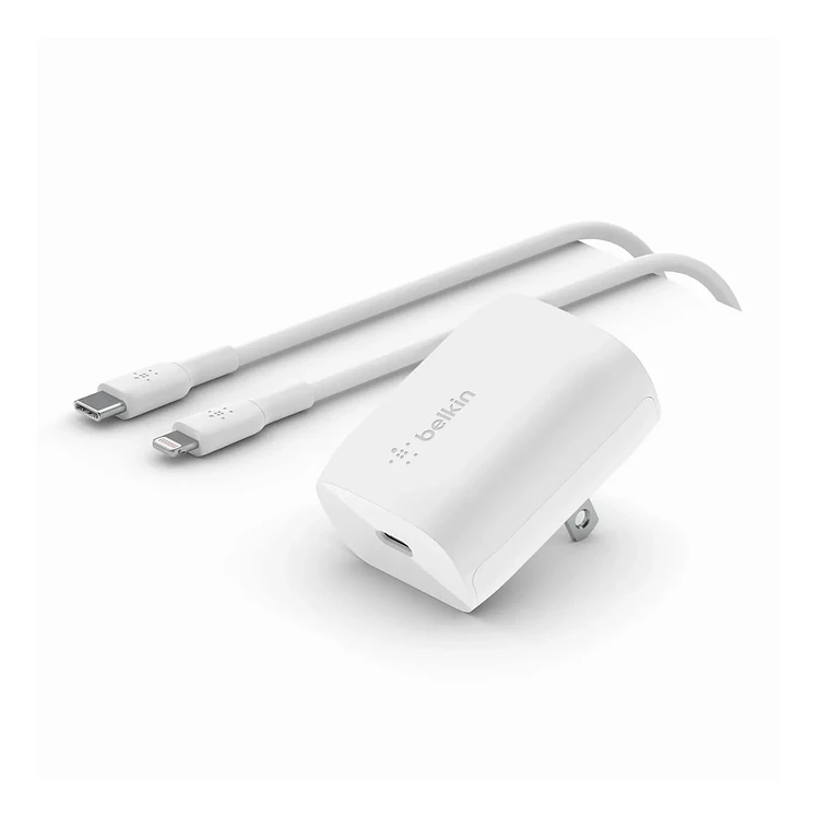 Adaptador Cargador Pared Belkin 20Wmáscable A 1.0 Blanco