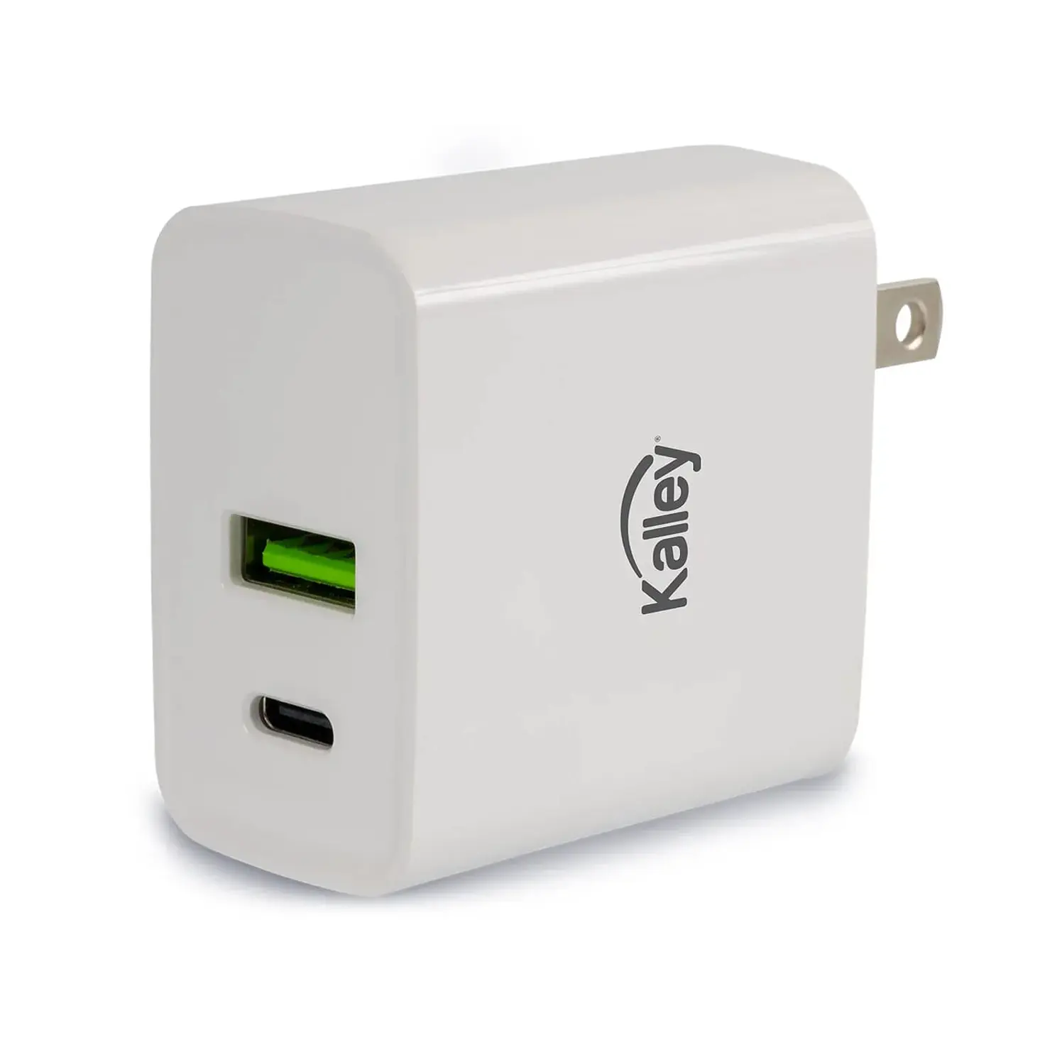 Adaptador Kalley Cargador Pared Dual USB 20 W Rápida Blanco