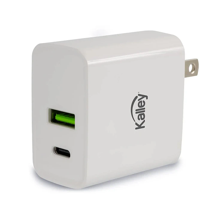 Adaptador Kalley Cargador Pared Dual USB 20 W Rápida Blanco