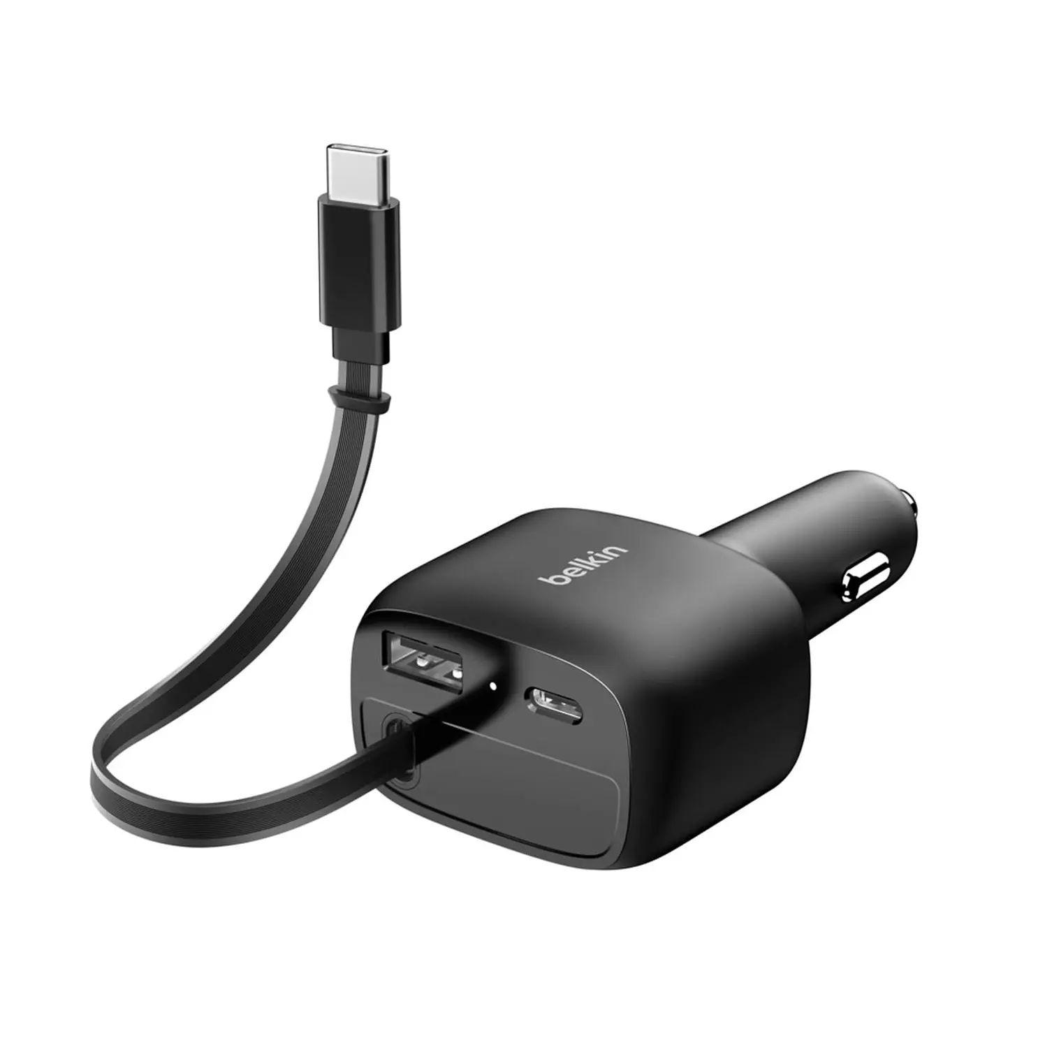 Cargador Auto Belkin Retráctil De 75 W Negro