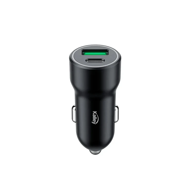Cargador Kalley Auto Dual 20 W 10 W 10 W Negro