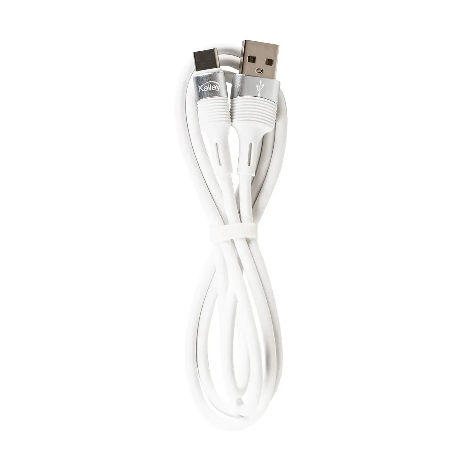 Cable Kalley USB A Lightning De 2 Metros Liso Blanco