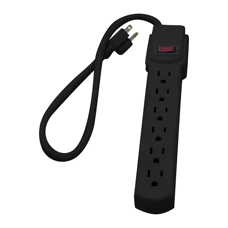 Supresor Picos Ferrenovo 50 Cm 90 Julios 6 Salidas Negro