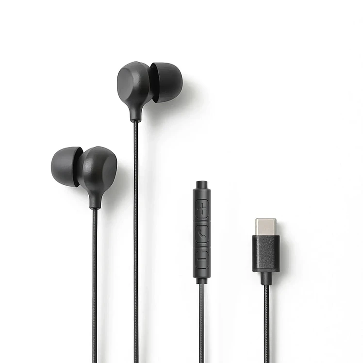 Audífonos Esenses Alámbricos In Ear Manos Libres Negro