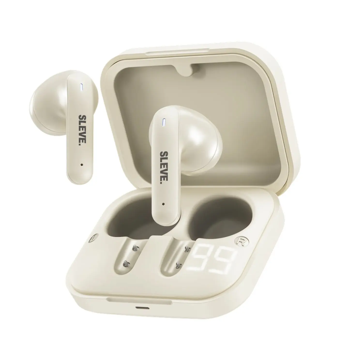 Audífonos Sleve Inalámbricos Bluetooth In Ear Purex Beige