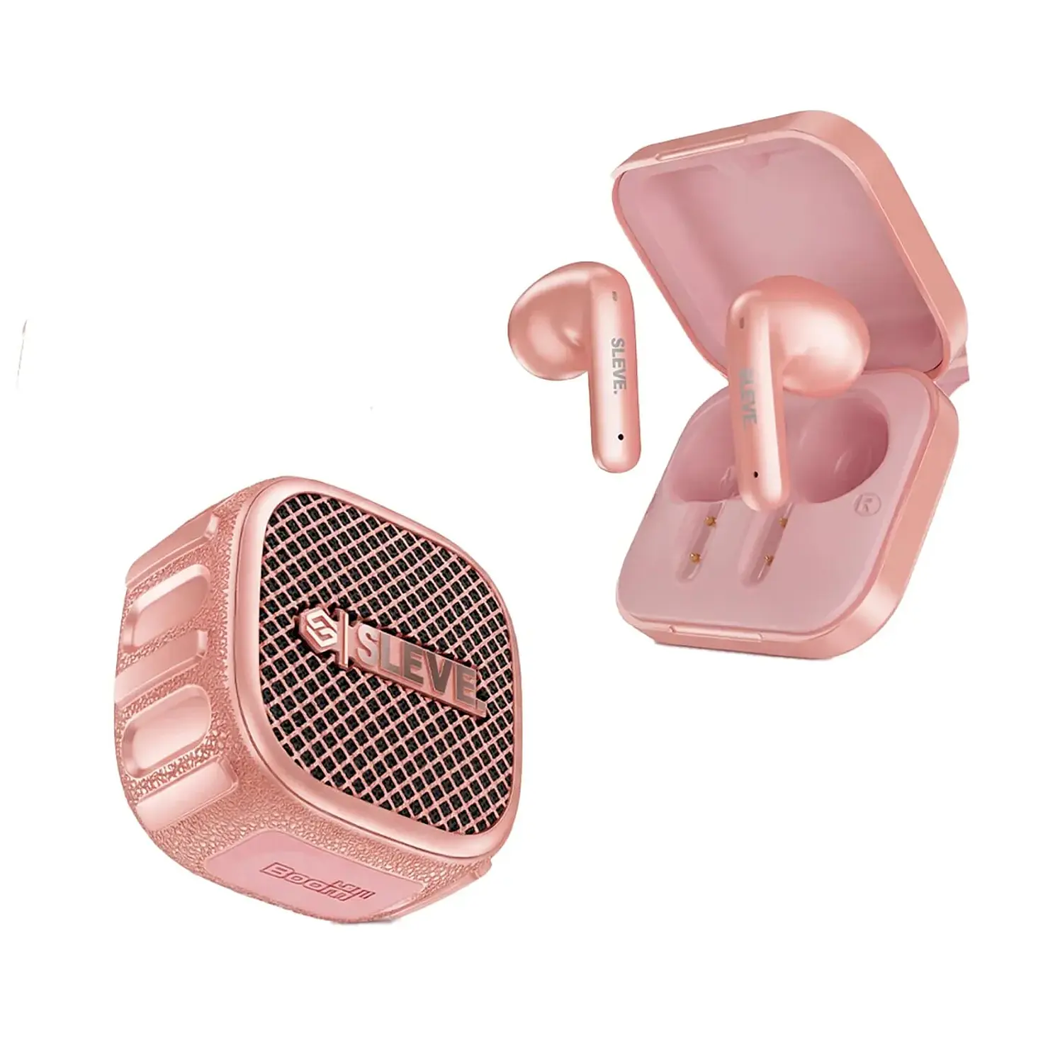Combo Audífonos Sleve Purex Palo Rosa Sleve Boom Palo Rosa