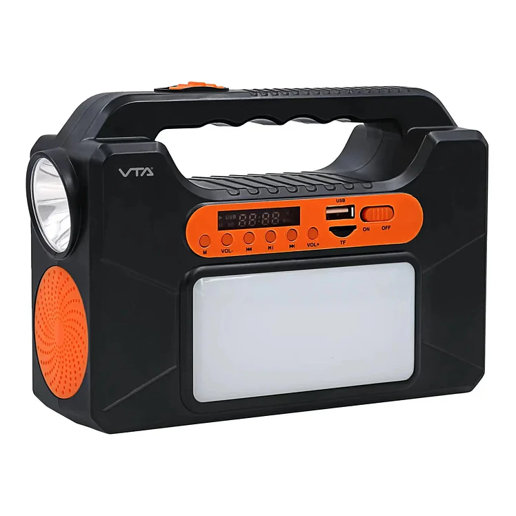 Kit Vta Parlante Carga Solar Sound 3 1 6 W Negro