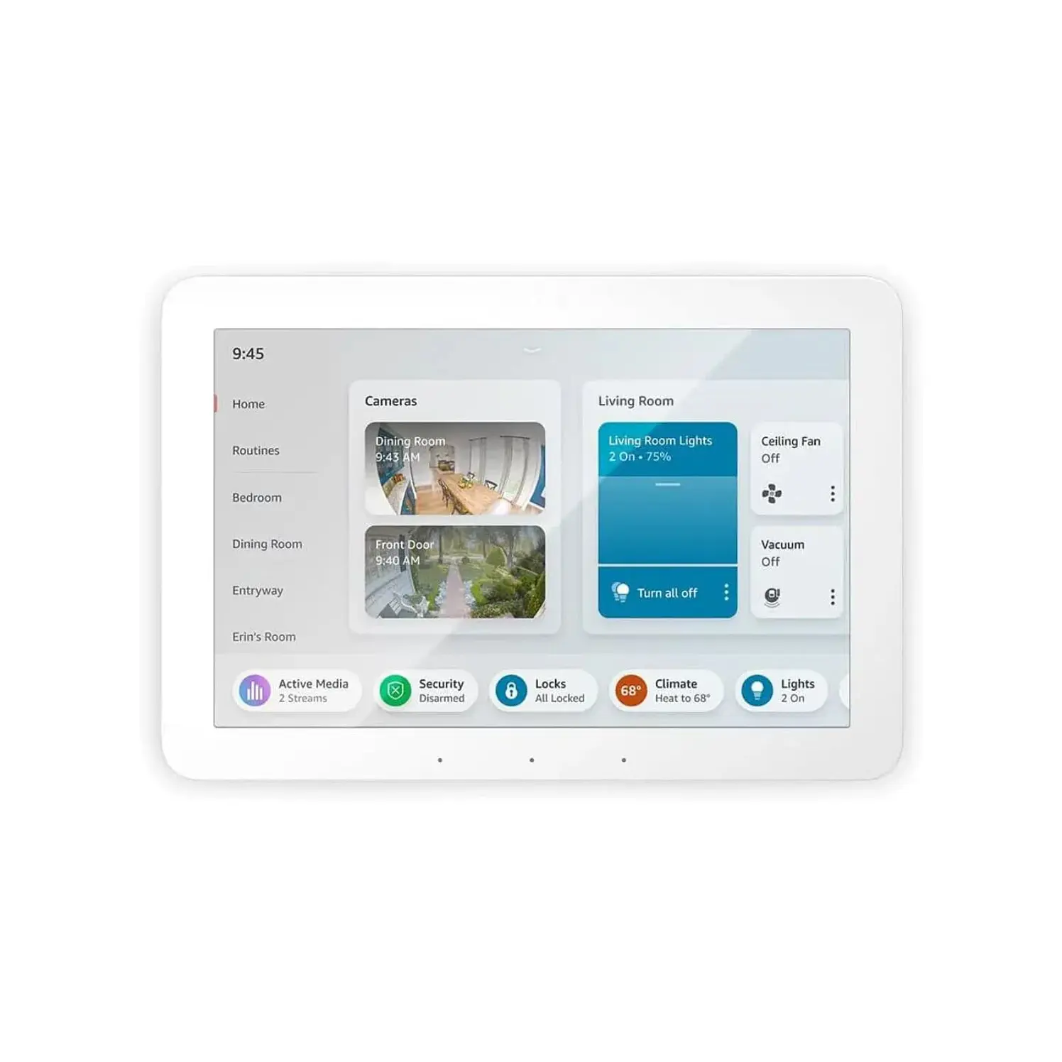 Panel De Control Inteligente Amazon Alexa Echo Hub Blanco