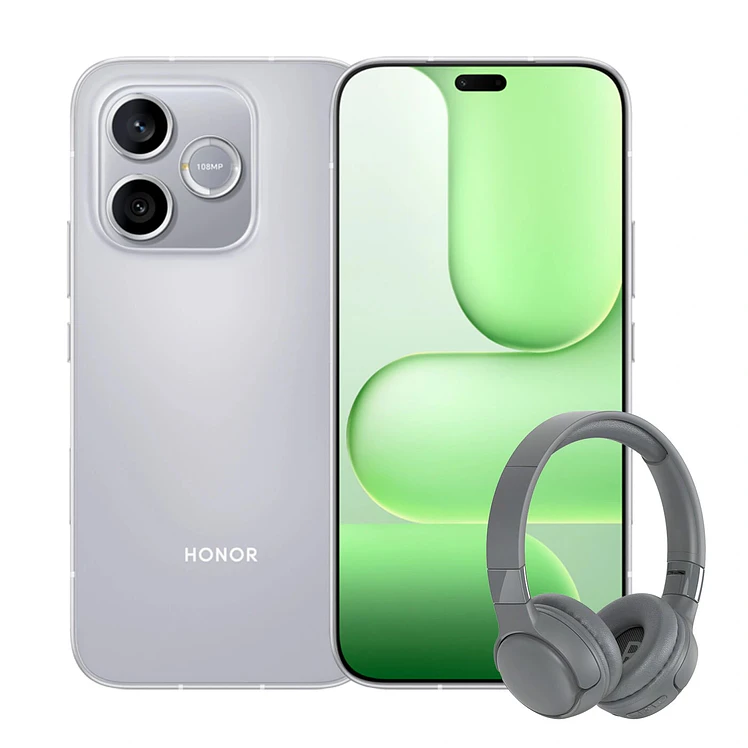 Celular Honor 600E 512 GB 5G Gris Más Audifonos Diadema