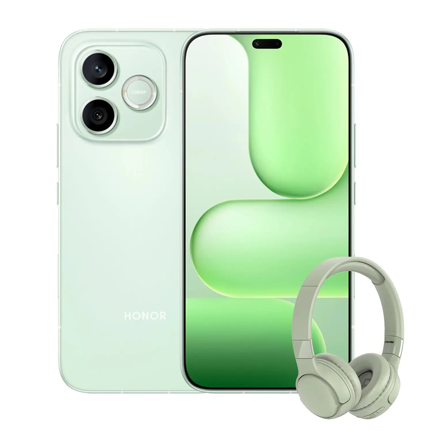 Celular Honor 600E 512 GB 5G Verde Más Audifonos Diadema
