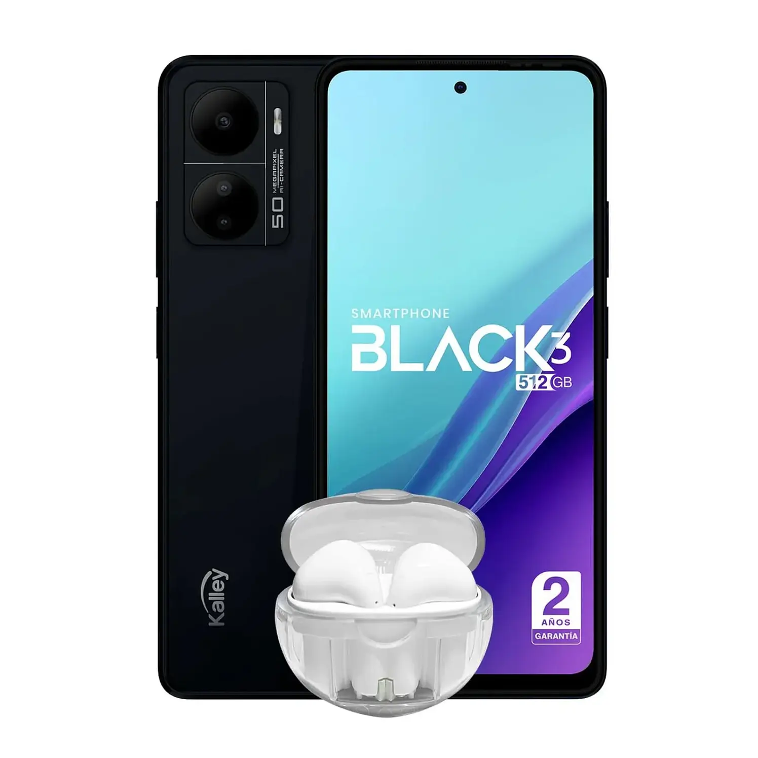 Celular Kalley Black 3 512 GB 4G Negro