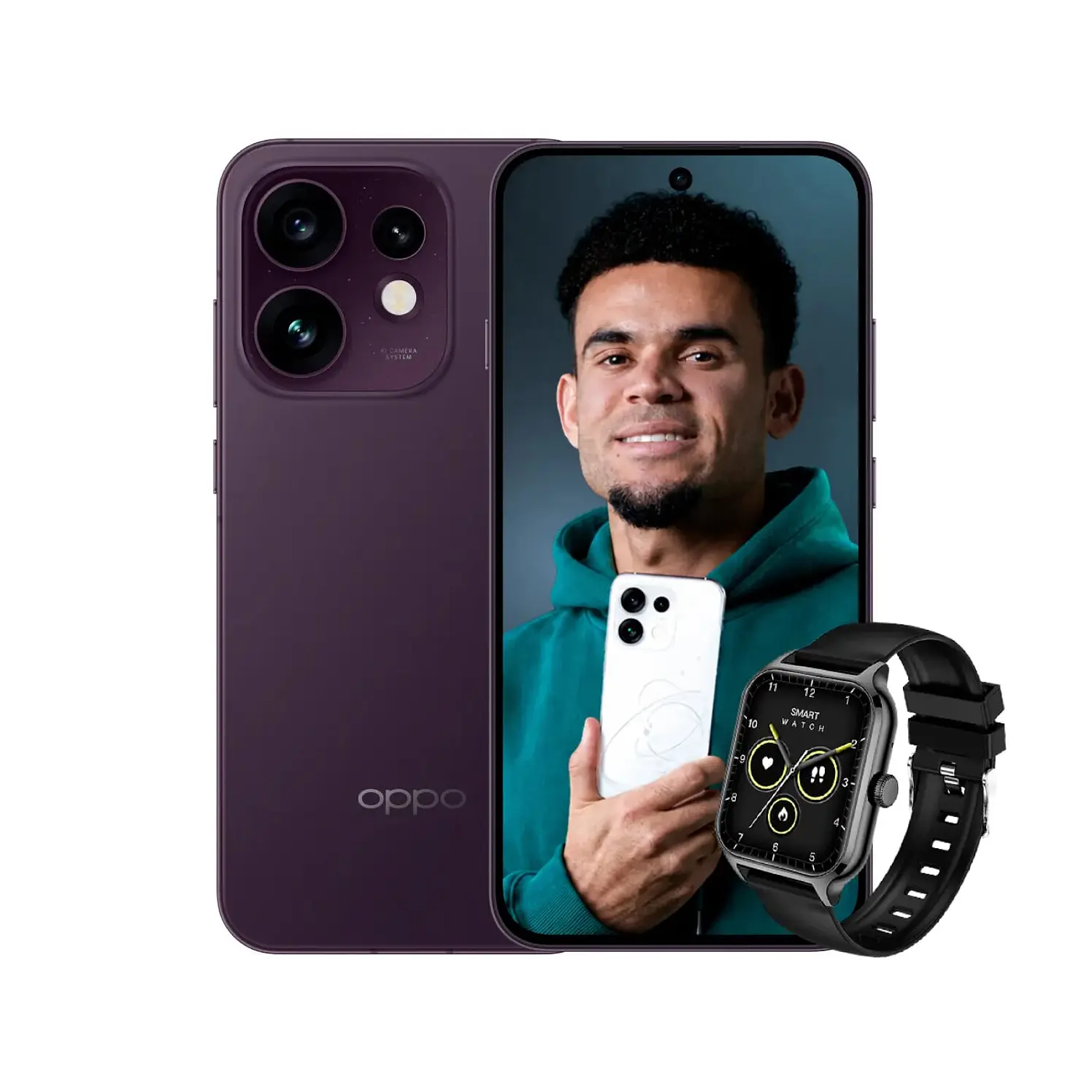 Celular Oppo 256 GB 5G Morado Más Reloj