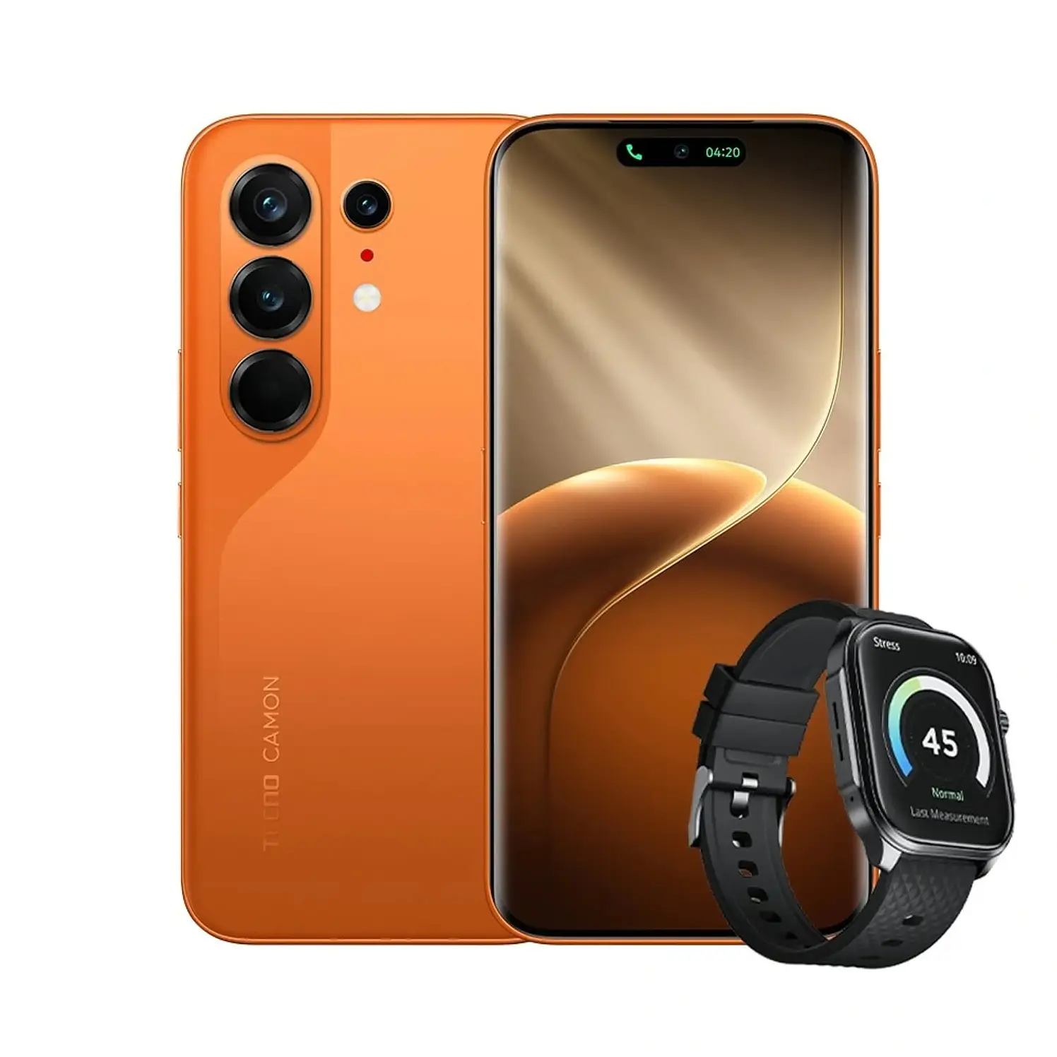 Celular Tecno Camon 50 Ultra 5G Naranja Más Watch 3 Active