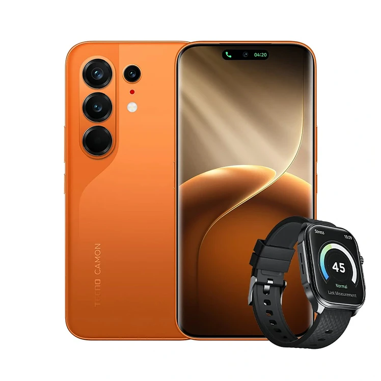 Celular Tecno Camon 50 Ultra 5G Naranja Más Watch 3 Active