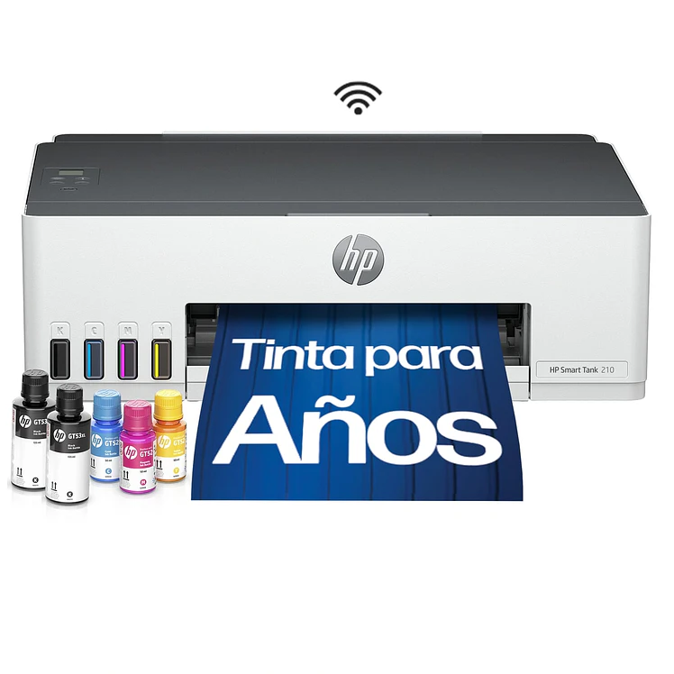 Impresora HP Smart Tank 210 Wifi Hg Blanco