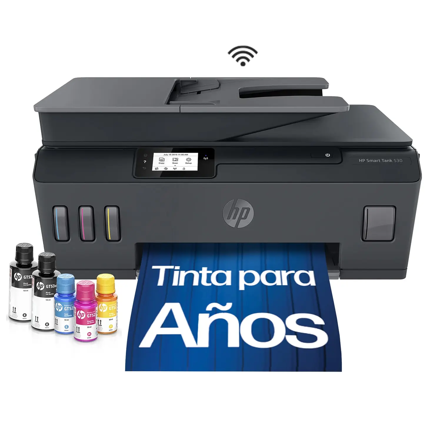 Impresora HP Multifuncional Smart Tank 530 Wifi Negro