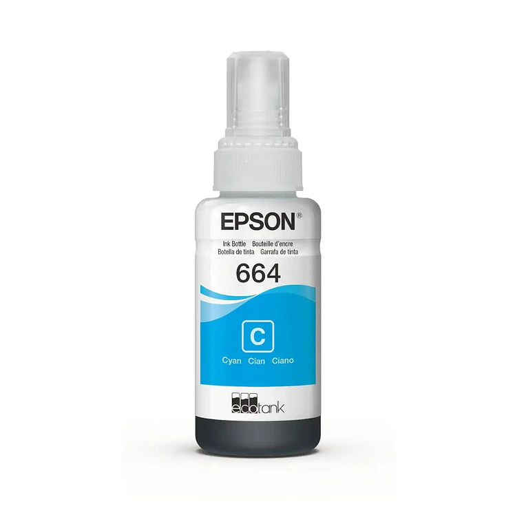 Botella Tinta Epson T664 Cyan