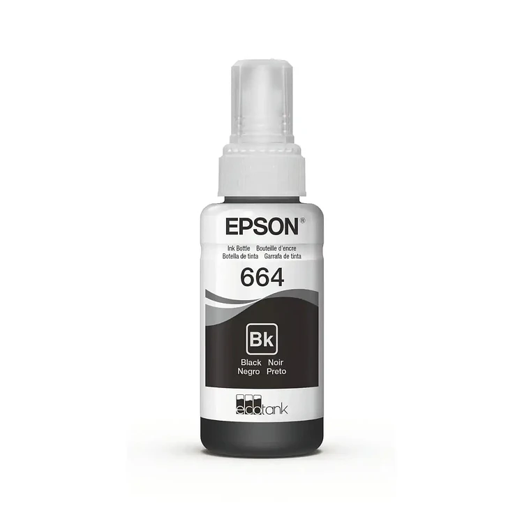 Botella Tinta Epson T664 Negro