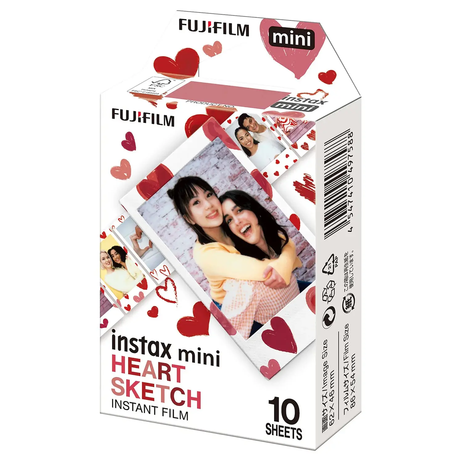 Papel Fujifilm Fotográfico Instax Mini Heart