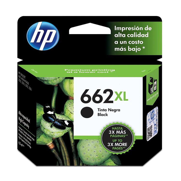 Cartucho HP De Tinta 662Xl Negra