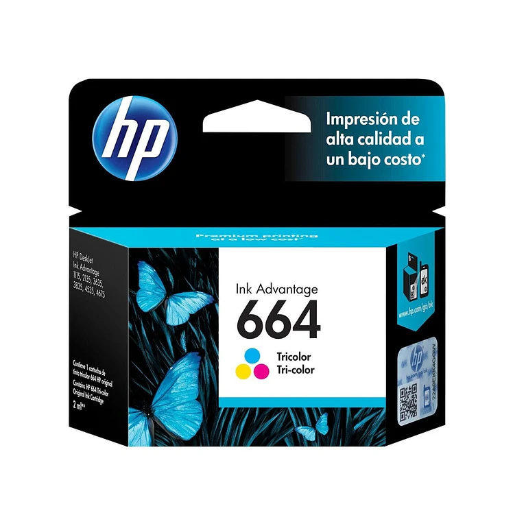 Cartucho HP De Tinta 664 Tricolor