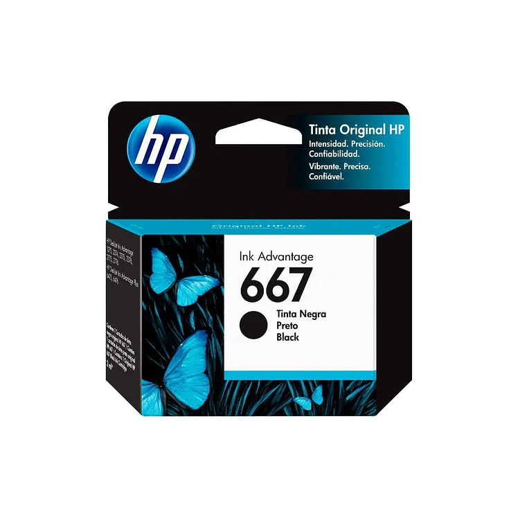 Cartucho HP De Tinta 667 Negra