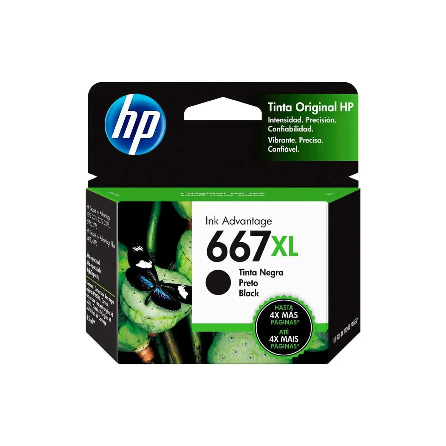 Cartucho HP De Tinta 667Xl Negra