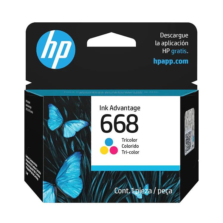 Cartucho HP De Tinta 668 Tricolor