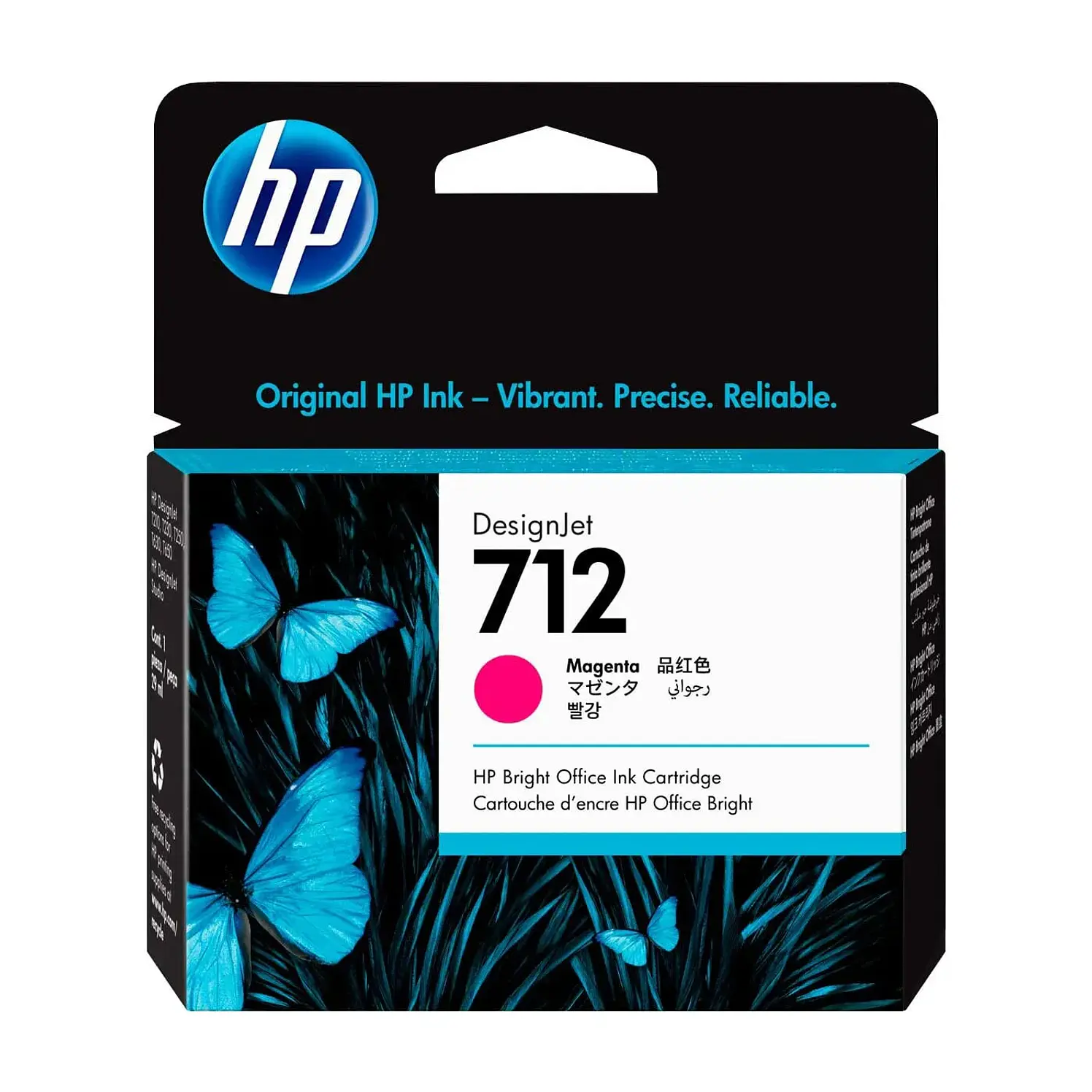 Cartucho HP De Tinta 712 Magenta 29Ml Para Plotter