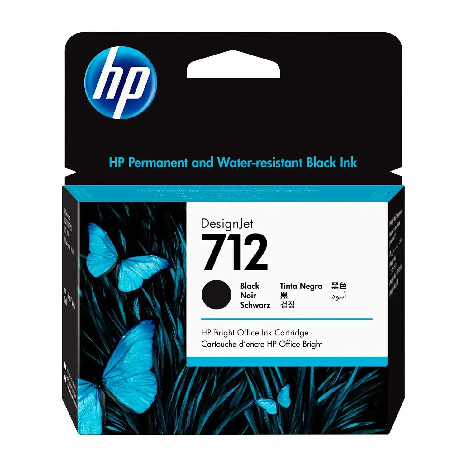 Cartucho HP De Tinta 712 Negro 80Ml Para Plotter